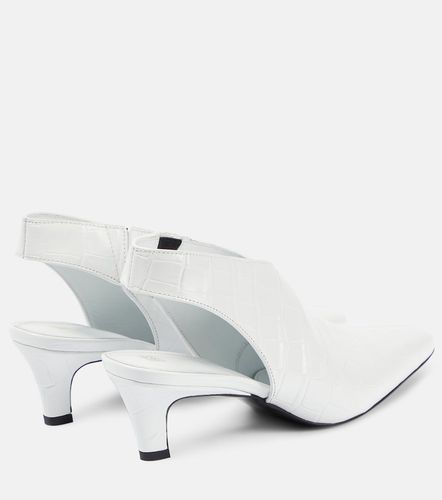 The Croco Slim leather slingback pumps - Toteme - Modalova
