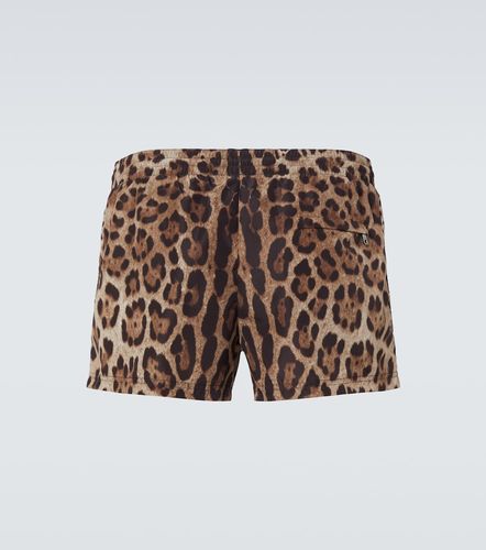 Costume da bagno con stampa leopardata - Dolce&Gabbana - Modalova