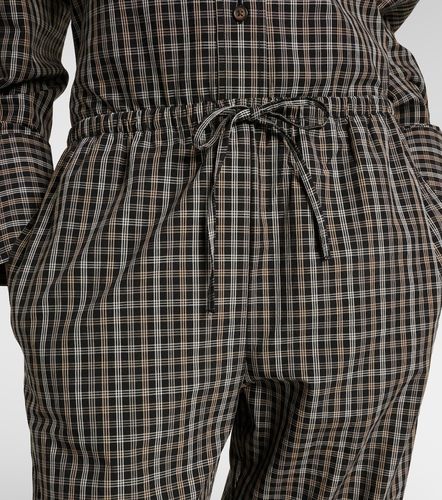 Róhe Pantalones anchos de algodón a cuadros - Rohe - Modalova