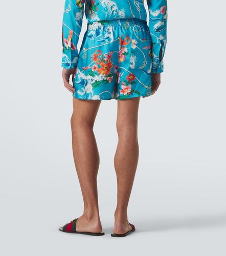 Gucci Printed silk twill shorts - Gucci - Modalova