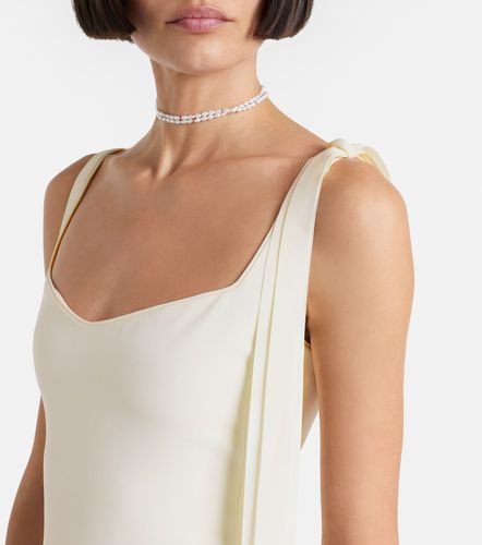 Abito lungo Ana in crêpe e chiffon - Marmar Halim - Modalova