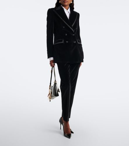 Blazer in velluto di cotone e seta - Dolce&Gabbana - Modalova