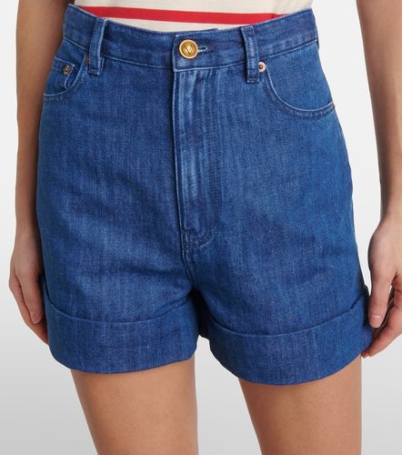 Shorts de denim de algodón y lino - Valentino - Modalova