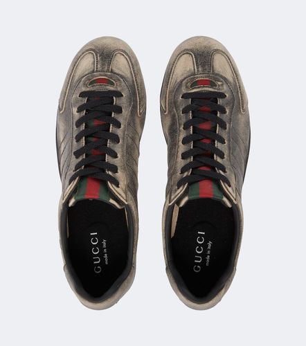 Shift Web Stripe leather sneakers - Gucci - Modalova