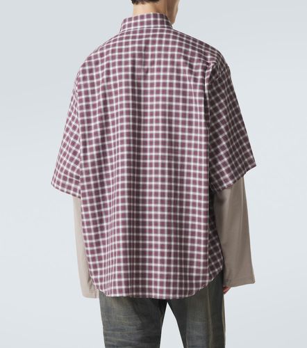 Camicia in cotone a quadri - Balenciaga - Modalova