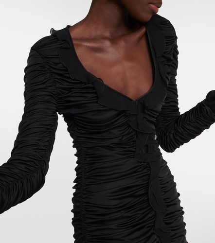 Deep V-neck ruched minidress - Blumarine - Modalova
