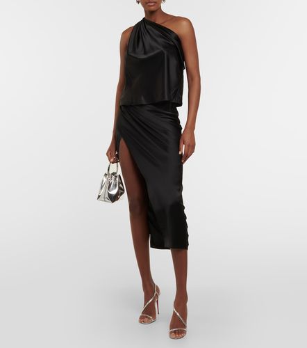 Draped one-shoulder silk satin top - The Sei - Modalova