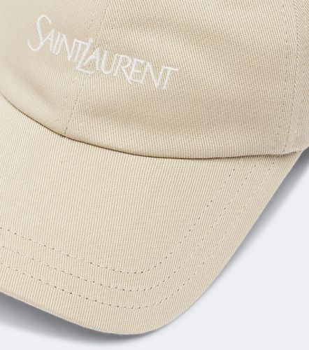 Cappello da baseball in cotone con logo - Saint Laurent - Modalova
