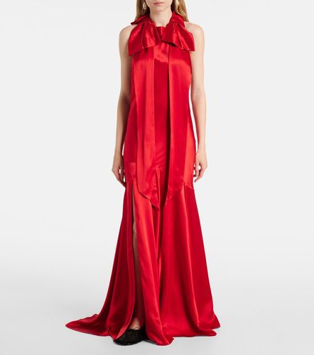 Bow-detail open-back silk satin gown - Simone Rocha - Modalova
