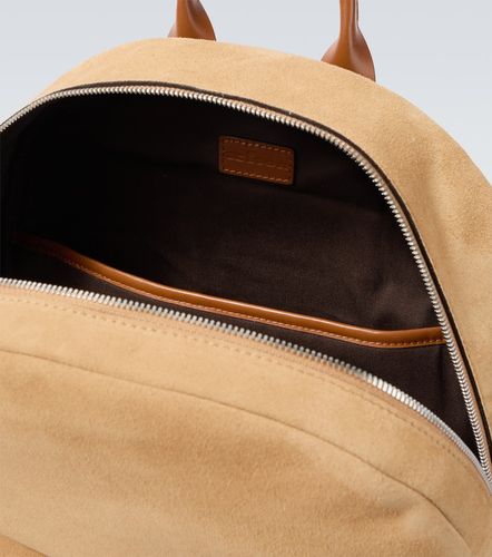 Leather-trimmed suede backpack - Kiton - Modalova