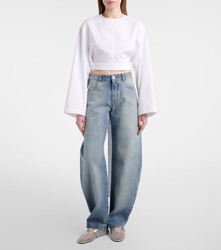 Alaïa Crop top de popelín de algodón - Alaia - Modalova