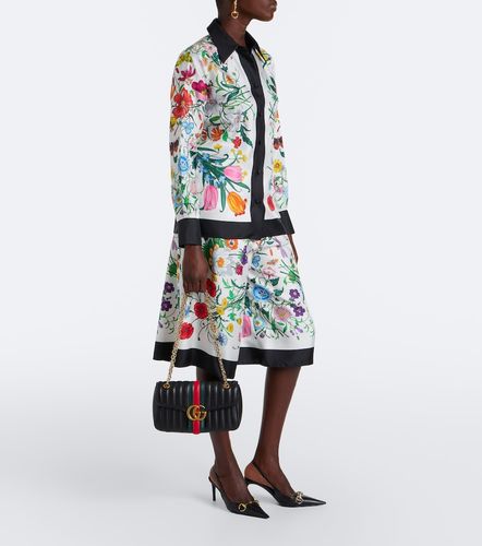 Flora silk twill culottes - Gucci - Modalova