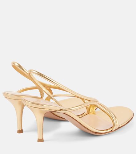 Metallic leather sandals - Gianvito Rossi - Modalova