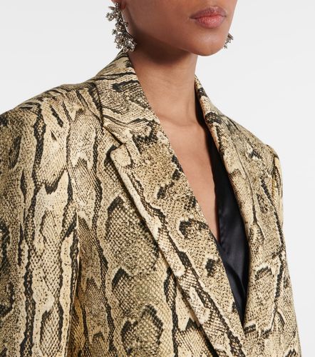 Snake-effect jacquard blazer - Dries Van Noten - Modalova