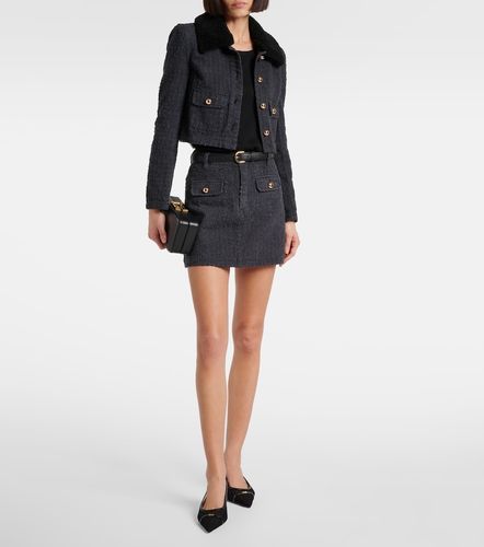 Embellished cropped denim jacket - Self-Portrait - Modalova