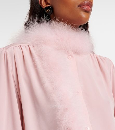 Valentino Camicia in seta con piume - Valentino - Modalova