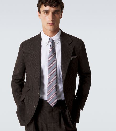 Striped silk twill tie - Brunello Cucinelli - Modalova