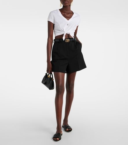 Top cropped in jersey di cotone - Dolce&Gabbana - Modalova