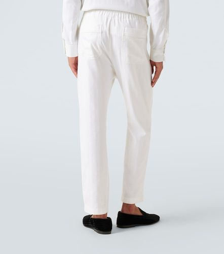 Pantalones rectos de algodón y seda - Tom Ford - Modalova
