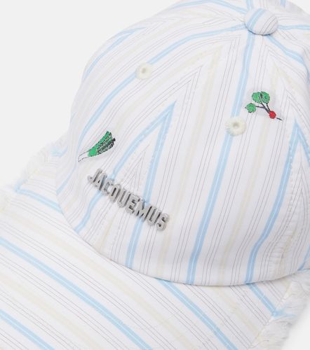 Gorra Artichaut de lona de algodón a rayas - Jacquemus - Modalova