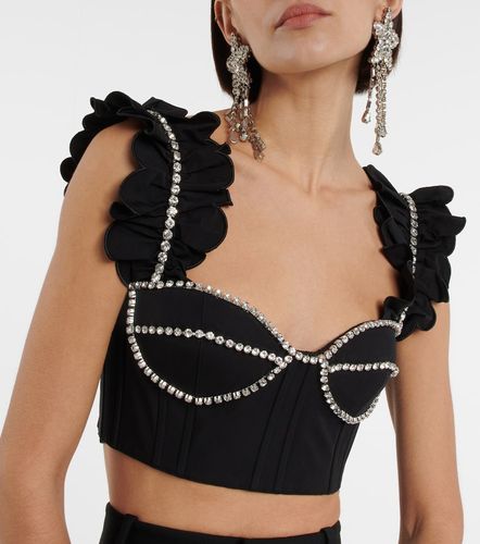 Area Embellished cotton bustier top - Area - Modalova