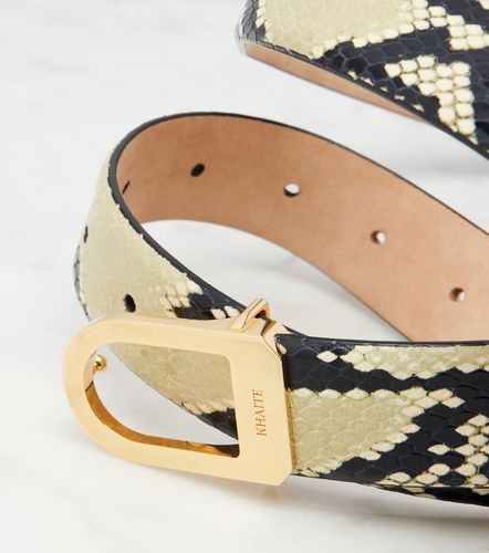 Saddle 30mm snake-effect leather belt - Khaite - Modalova