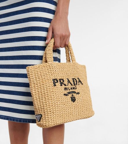Prada Borsa in rafia con logo - Prada - Modalova