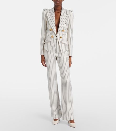 Pinstripe double-breasted blazer - Balmain - Modalova