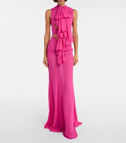 Alaia Cutout ruffled jersey gown - Alaia - Modalova