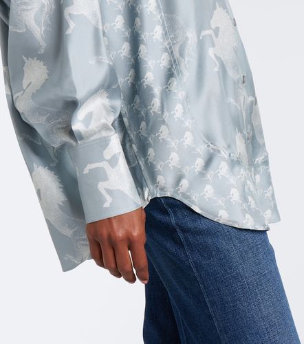 Camisa de satén de seda estampada - Stella McCartney - Modalova