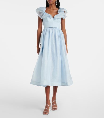 Vestido midi Dawning de lino y seda - Zimmermann - Modalova