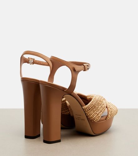 Heloise raffia and leather sandals - Jimmy Choo - Modalova