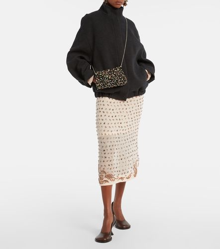 Gonna midi trasparente con cristalli - Dries Van Noten - Modalova
