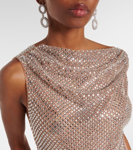 Rhinestone draped open-back maxi dress - Self-Portrait - Modalova