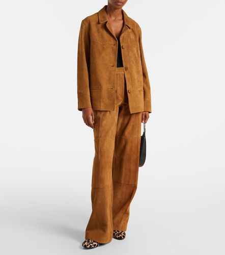Pantaloni in suede a gamba larga - Tory Burch - Modalova