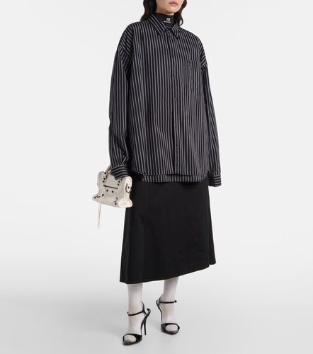 Falda midi de sarga de algodón - Balenciaga - Modalova