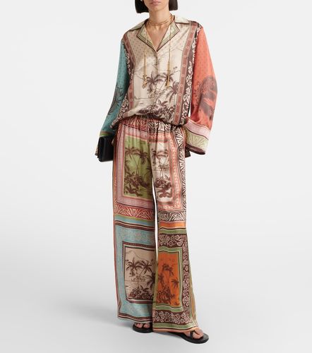 Alberta silk satin palazzo pants - Alemais - Modalova