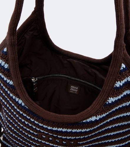 Bolso Ivy de croché a rayas - Miu Miu - Modalova
