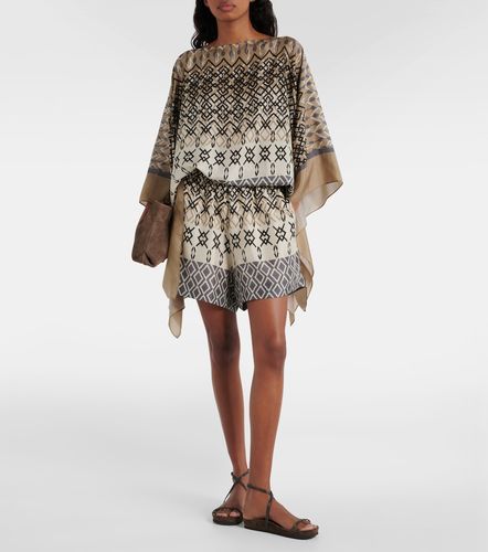 Shorts de seda estampados - Brunello Cucinelli - Modalova