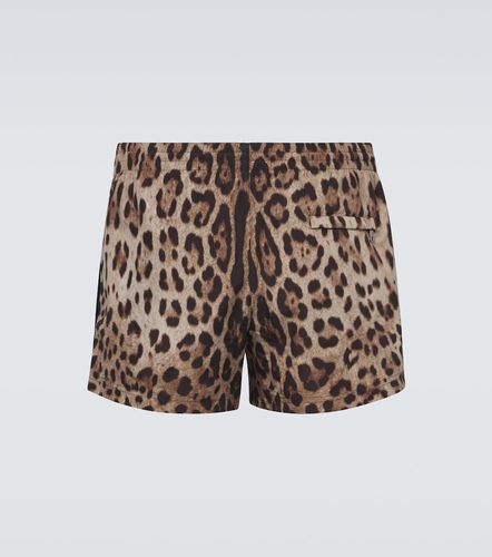Leopard-print swim trunks - Dolce&Gabbana - Modalova