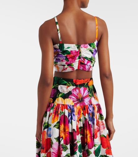 Top de algodón floral con lazo - Dolce&Gabbana - Modalova