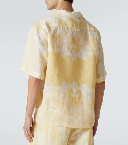Camisa bowling de lino floral - Commas - Modalova