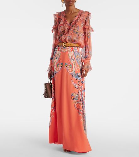 Etro Printed ruffled silk blouse - Etro - Modalova