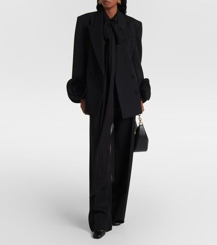Grisaille virgin wool straight pants - Valentino - Modalova