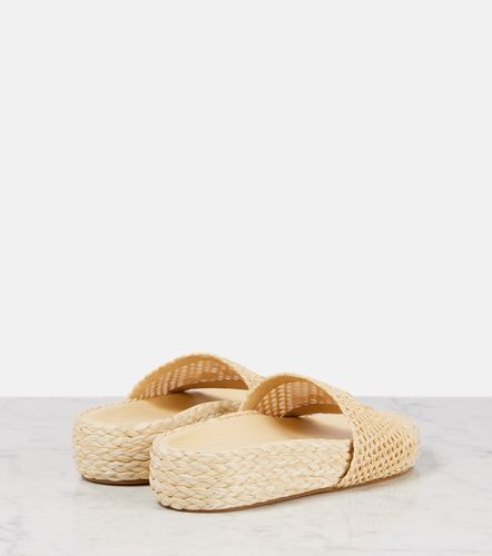 Chloe Isla raffia-effect slides - Chloe - Modalova