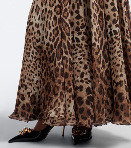 Leopard-print silk chiffon maxi skirt - Dolce&Gabbana - Modalova