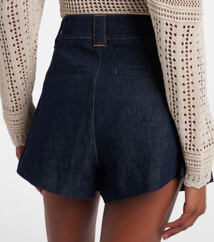 Structural pleated denim shorts - Frame - Modalova