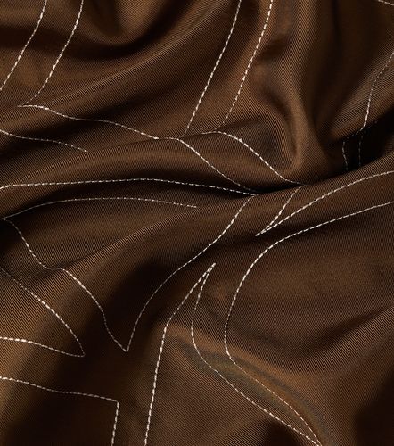 Embroidered monogram silk scarf - Toteme - Modalova