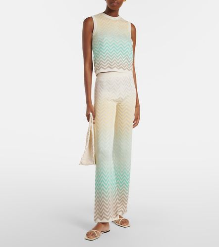 Zigzag cotton-blend flared pants - Missoni - Modalova