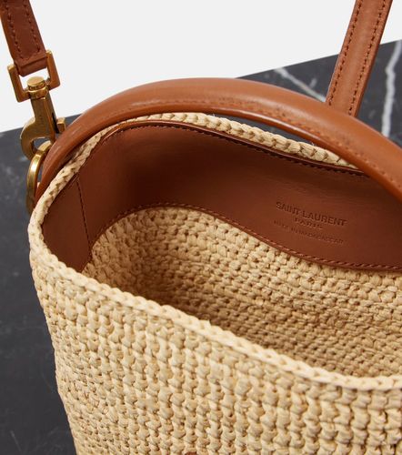 Le 37 Mini raffia bucket bag - Saint Laurent - Modalova